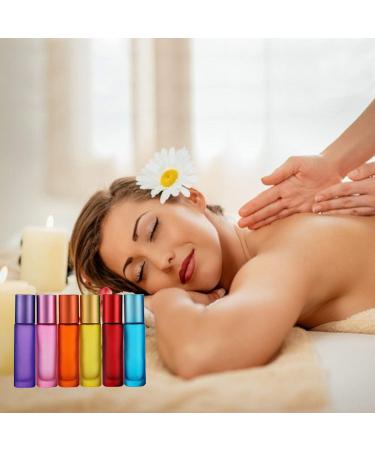 All-Day 6-Piece 10ml Essential Oils Roll Bottles - Refillable Matte Glass with Stainless Steel Ball | Includes Dropper & Opener for Aromatherapy & Fragrance - Buy Online on GoSupps.com