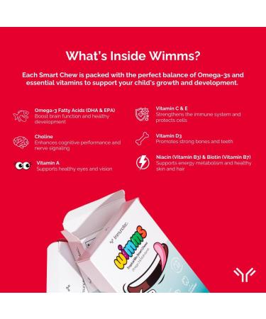 Immunotec Wimms Smart Chews: Brain-Boosting Omega-3 & Multivitamins for Kids - Buy Online on GoSupps.com