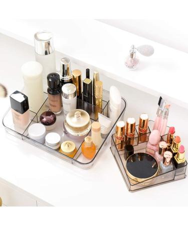 Anncus Transparent Makeup Box Acrylic Cosmetics Organizer Desktop Storage Rack for Lipsticks Blusher Eye Shadow Pressed Powder (Transpa - (Size: S Color: Coffee) S / Coffee - Buy Online on GoSupps.com