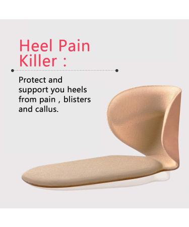 YOUDEJAVU 4 Pairs Silicone Heel Grips & Cushion Inserts for Women's Shoes - Anti-Slip, Blister Prevention & Comfort Padding - Buy Online on GoSupps.com