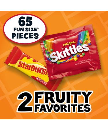 Skittles & Starburst Fun Size Variety Mix - 31.9 oz Bag, 65 Pieces - Pack of 1 - Buy Online on GoSupps.com