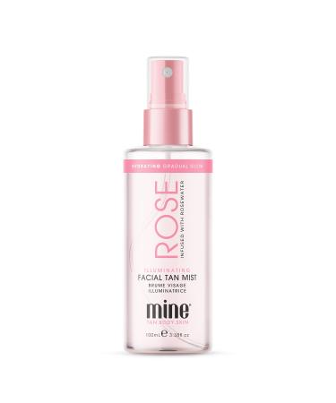 MineTan Face Tanner | Lightweight, Ultra Hydrating Face Self Tanner That Absorbs Instantly For An Illuminating Skin Finish & Luminous Self Tan, Self Tanner Face Spritz, Vegan & Cruelty Free Tanning Rose