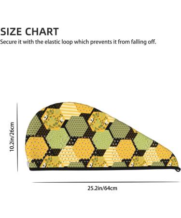 Super Absorbent Bee Honey Microfiber Hair Towel Wrap for Women | Quick Dry Coral Velvet Cap for Long Curly & Thick Hair - Buy Online on GoSupps.com