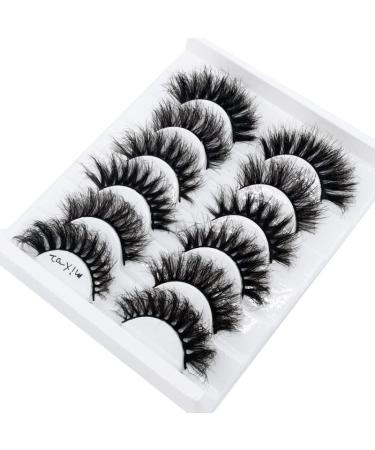 HBZGTLAD Cat-Eye 8D Wispy False Eyelashes - Pack of 6 Pairs | Dramatic Long Thick Volume Faux Mink Lashes | Mix-02 - Buy Online on GoSupps.com