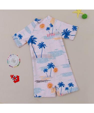 Baby Boy Swimsuit Rash Guard One Piece Beach Swimwear Shark Print Shorts 18-24 Months - Beige - Buy Online on GoSupps.com