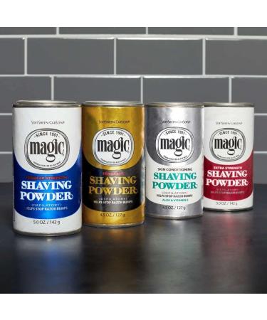 Magic Shaving Powder Blue Regular Strength 5 oz - Pack of 5 | Top Quality Hair Removal Product - Buy Online on GoSupps.com
