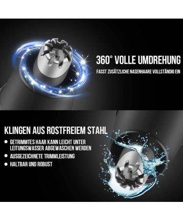  4 in 1 USB Rechargeable Ear and Nose Hair Trimmer for Men & Women | Waterproof Electric Eyebrow & Facial Hair Clipper with Stainless Steel Blades - International Shipping Available  - Buy Online on GoSupps.com