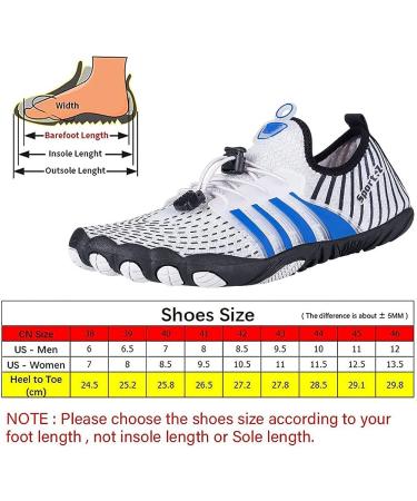 PAGE ONE Unisex Adult Water Shoes | Quick Dry Beach Sports Socks for Swim Diving Surf - Light Grey | Size 13.5 Women/12 Men - Buy Online on GoSupps.com