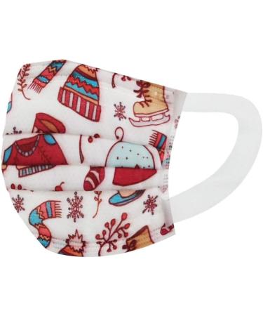 LINGDANG 20Pcs Kids Christmas Disposable_Face_M sks Bandanas with Cute Christmas Element Pattern Anti Dust Cover Oral Protection Non Woven Breathable Waterproof Cover (A) - Buy Online on GoSupps.com