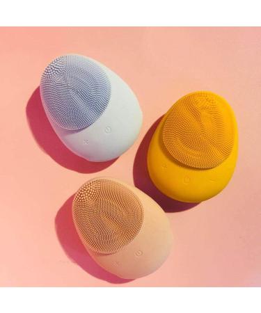 SYL Swan Egg Shape Wireless Silicone Facial Cleansing Brush Cleanser & Massager Silicone Vibrating IPX6 Waterproof Facial Cleansing (Light Blue) - Buy Online on GoSupps.com