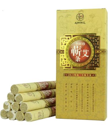 Buy ZHONGJIUYUAN Bamboo Moxa Moxibustion Box Holder (2 Holes) + 10 Moxa Sticks - Premium Quality for Effective Pain Relief - Ships Internationally - Buy Online on GoSupps.com
