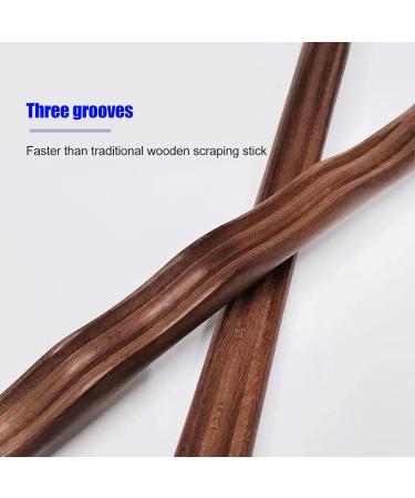 Muscle Relaxation Gua Sha Stick - Health Massage Tool for Back Belly Shoulders & Feet | Wooden Massage Roller & Acupuncture Relief - Buy Online on GoSupps.com