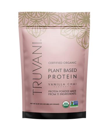 Truvani Organic Vegan Protein Powder Vanilla Chai - 20g of Plant Based Protein Organic Protein Powder Pea Protein for Women and Men Vegan Non GMO Gluten Free Dairy Free (20 Servings) Vanilla Chai 20 Servings (Pack ...