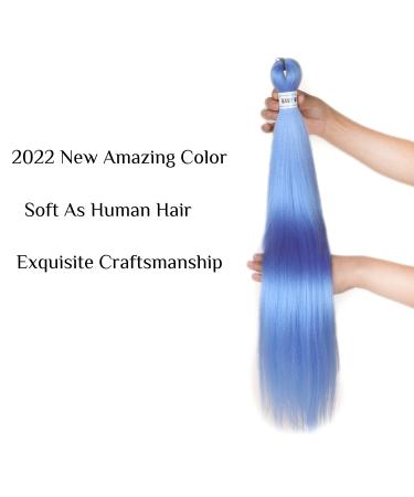 Baby Blue Pre Stretched Kanekalon Braiding Hair 26 Inch - Pack of 3 | Shop Now - Buy Online on GoSupps.com