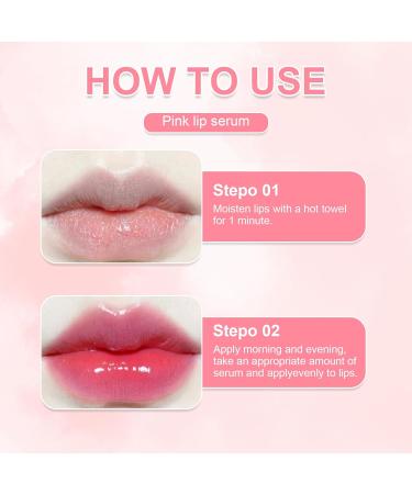 2 Pack Pink Lip Serum Lip Plumper Natural Color Changing Lip Oil Beautiful and Radiant Lips Moisturizing Lip Tint for Women Hydration and Reduce Fine Lines - Buy Online on GoSupps.com