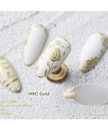 Grospe 6 Colors 3D Metallic Nail Gel Polish for Creative Nail Art - Emboss UV Gel Sculpture Design Manicure DIY - Buy Online on GoSupps.com