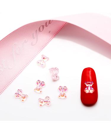 200pack Cute AB Bear Nail Art Decorations Gummy Bear Nail Crystal Bear Beads DIY Crafting Bear Crystal Charm Small gray - Buy Online on GoSupps.com