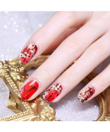 Kalolary Halloween Gel Nail Polish Stickers 20PCS Nail Adhesive Wrap Full Wraps Gel Nail Strips with Nail File and Stick for Halloween Nail Art Decor (UV/LED Lamp Required) (A) - Buy Online on GoSupps.com