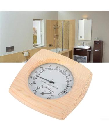 LVYXON Sauna Thermometer & Hygrometer | Wooden Thermo-Hygrometer for Accurate Humidity & Temperature Control (14x14x2.5 cm) - International Shipping Available - Buy Online on GoSupps.com