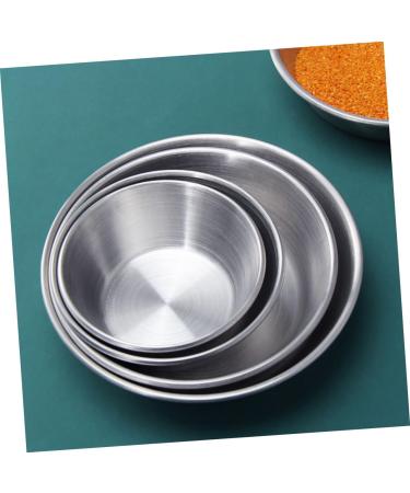 Ciieeo 8 Pcs Dish Stainless Steel Saucers Home Sauce Plates Practical Sauce Plates Small Serving Bowls Sauce Bowl Seasoning Dipping Bowls Household Saucer Korean Soy Sauce Dessert Plate 11.4X11.4X2.4CMx2pcs Silverx2pcs - Buy Online on GoSupps.com