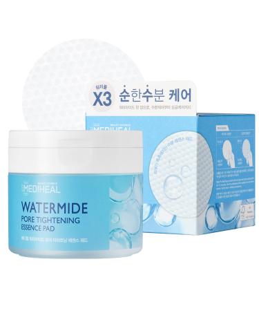 Pore Minimizing  Hydrating  and Exfoliating Pads  Cotton Pads Enriched with Sea Water and Ceramide for Nourishment and Hydration   MEDIHEAL Watermide Pore Tightening Essence Pad 50 Sheets