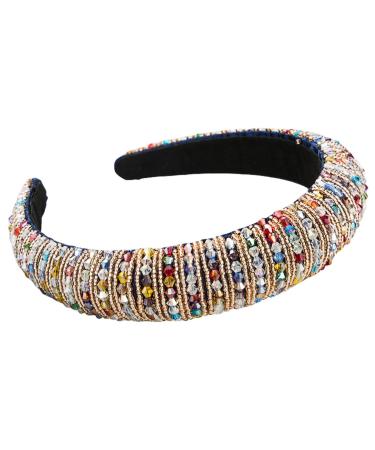 Scicent Rhinestone Padded Headband - Fashionable Baroque Hair Accessories for Brides Weddings Anniversaries & Vacations - Buy Online on GoSupps.com