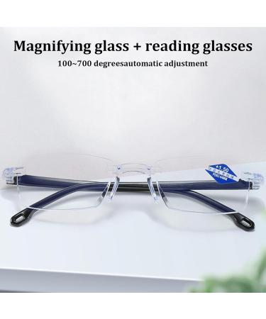 FDJZXW Frameless Autozoom Reading Glasses - Lightweight Anti-Blue Light Focus Glasses for Men & Women - Buy Online on GoSupps.com