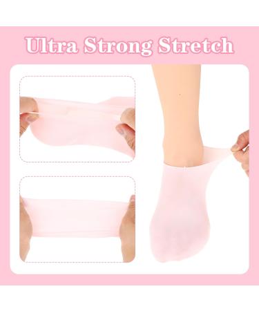 2Pairs Silicone Pedicure Socks Moisturizing Socks for Women Three Colors Silicone Socks for Dry Cracked Feet Women Kit for Dry Cracked Feet Foot Spa Foot Care for Women Cracked Heels - Buy Online on GoSupps.com