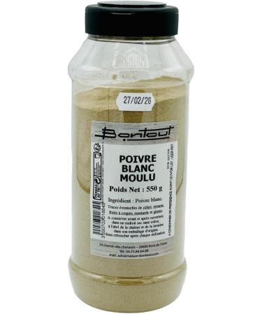  Bontout Pack of 3 Ground White Pepper - 550g Jar - Buy Online on GoSupps.com