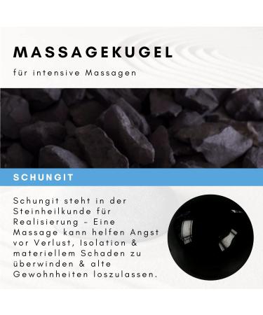 Lapis Vitalis Schungite Massage Ball - 3cm Gemstone Ball for Intensive Massage - Beautiful Gift Box Included - Buy Online on GoSupps.com