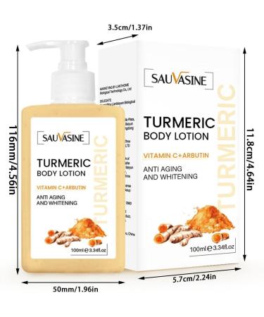  Voiakiu turmeric body cream 100ml ginger extract daily care cream for women moisturiser for smooth skin brightening body lotion for shoulders back neck arms - Buy Online on GoSupps.com