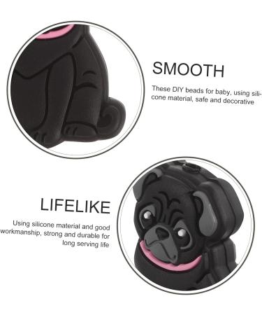 COHEALI 10pcs Dog Beads - Black Silicone Baby Chew Accessories 3.1x2.3cm - Buy Online on GoSupps.com