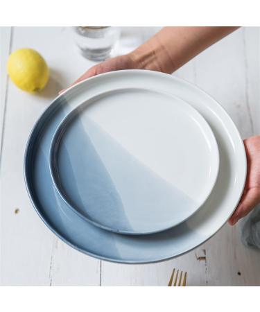 Serving Plates Ceramic Dinner Plates Dish Plates Household Kitchens Restaurants Round Plates Steak Plates Dessert Plates Regular Dinner Plates Plain Plates for Appetizer Dinner and Desserts (Color - Buy Online on GoSupps.com