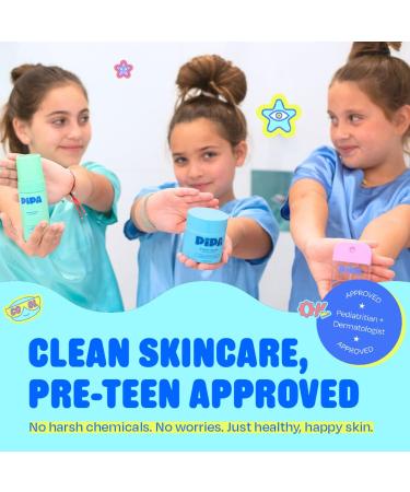 Pipa Skincare Daily 1-2-3 Routine Set - Clean Skin Care Bundle for Kids - Hydrating & Nourishing Tween Skincare Set with Foaming Face Wash, Face Moisturizer, & SPF 30 Mineral Sunscreen - Buy Online on GoSupps.com