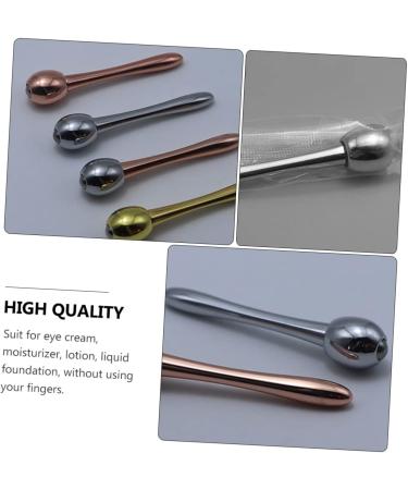 Minkissy Eye Cream Roller Ball Massage Stick - Skin Care Tool for Puffiness Relief & Brightening - 7.8x6cm Silver Eye Massager for Women - Buy Online on GoSupps.com