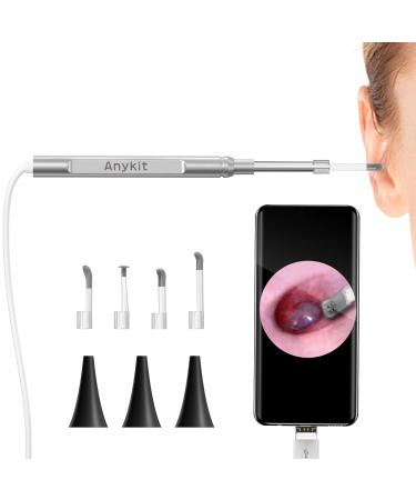 Anykit USB Otoscope for PC & Android Device(NOT for iPhone/iPad)  Ultra Clear View Ear Camera with Ear Wax Removal Tool  Waterproof Ear Scope Endoscope with LED Lights  Ear Cleaning Spoons