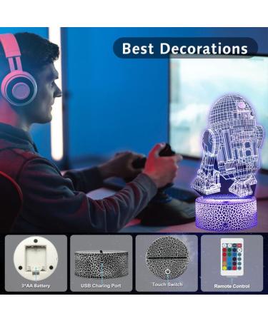 Cenove Star Wars 3D Lamp - LED Illusion Night Light with 16 Color Change & 4 Patterns | Perfect Birthday & Christmas Gifts for Kids Boys and Men Fans - Buy Online on GoSupps.com