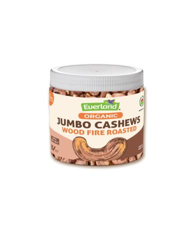Everland Organic Jumbo Cashews - Wood Fire Roasted with Sea Salt Premium QualitySnack