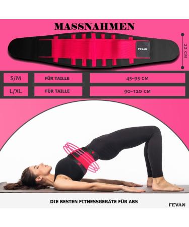Fevan Lumbar Support for Men & Women | Pain Relief with Double Velcro Fasteners | L-XL Pink - Buy Online on GoSupps.com