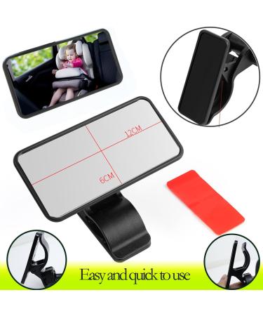 Crazy Bean 360 Swivel Baby Rear Seat Mirror - Universal Windshield Clip for Safe Travel - Bruchproof Design 12x8cm - Buy Online on GoSupps.com