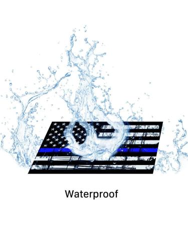 Creatrill Reflective Tattered Thin Blue Line Decal - Matte Black American Flag Stickers for Cars, Trucks, Hard Hats - Support Police Officers - 3 Packs, 3x5 in - Buy Online on GoSupps.com