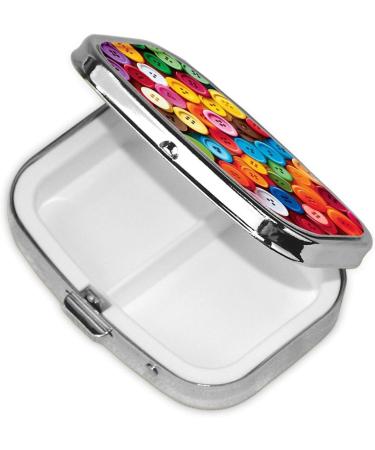 Colorful 2 Compartment Pill Case | Cute Travel Pill Organizer | Small Pill Box for Pocket & Purse | Perfect Travel Gifts - Buy Online on GoSupps.com