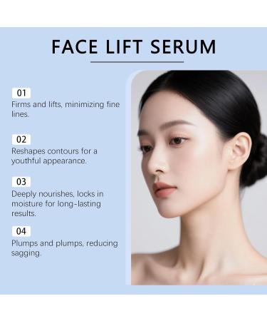  QPJUVC Instant Face Lift Serum with Peptides & Hyaluronic Acid - Temporary Firming Cream for Face and Neck - Reduces Fine Lines Fine Lines Under Eye Bags (2) - Buy Online on GoSupps.com