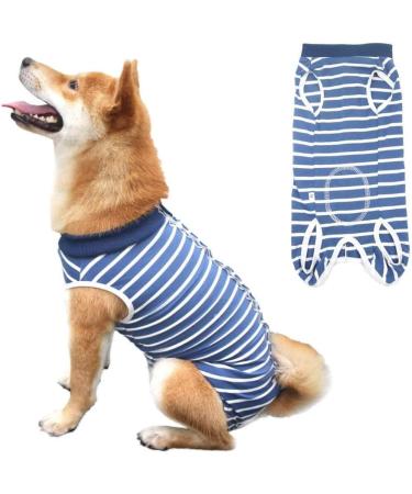 WPCASE DOG Professional Recovery Suit - Surgical Support Shirt for Dogs | E-Collar Alternative for Belly Wounds | Blue Size M - Buy Online on GoSupps.com