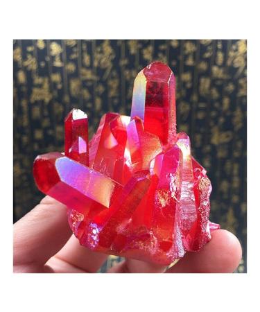 Natural Red Quartz Gem Stone Minerals Specimen Reiki Beautiful (Size : 1pcs) Home Goods