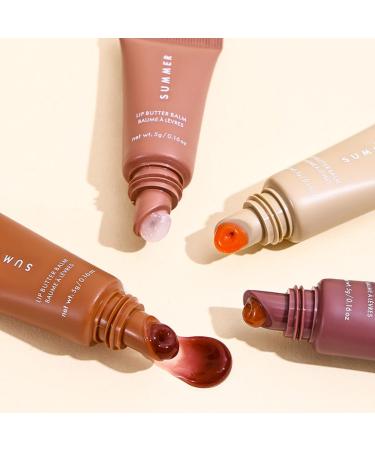 Skynest 4PCS Tinted Lip Butter Balm - Conditioning Vegan Lip Care for Instant Moisture Shine & Hydration - Sheer-Tinted Soothing Softens Dry Lips(A) - Buy Online on GoSupps.com