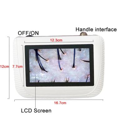 5 Inch Skin Analyzer Machine 50/200X Charging Scalp Detector Oil Moisture Tester Digital Hair Skin Analyzer Microscope White - Buy Online on GoSupps.com