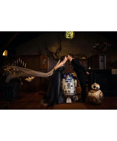 MYAMPED R2D2 BB8 Cake Topper - Glitter Black R2D2 BB8 Robot Wedding Cake Topper Decorations Suitable for Halloween Wedding Engagement or Wedding Anniversary - Buy Online on GoSupps.com