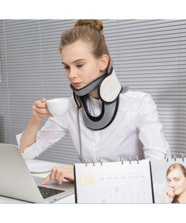 Pepdro Neck Traction Device - Cervical Traction Tool for Neck & Shoulder Pain Relief - Beige | Ideal for Adults & Students - Buy Online on GoSupps.com