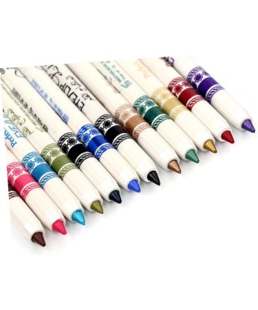 Beavorty 12pcs colored eyeliners color eyeliner pencil Colored Eye Liner Pencils set eye shadow mousse 1 count (Pack of 1) Colorful - Buy Online on GoSupps.com